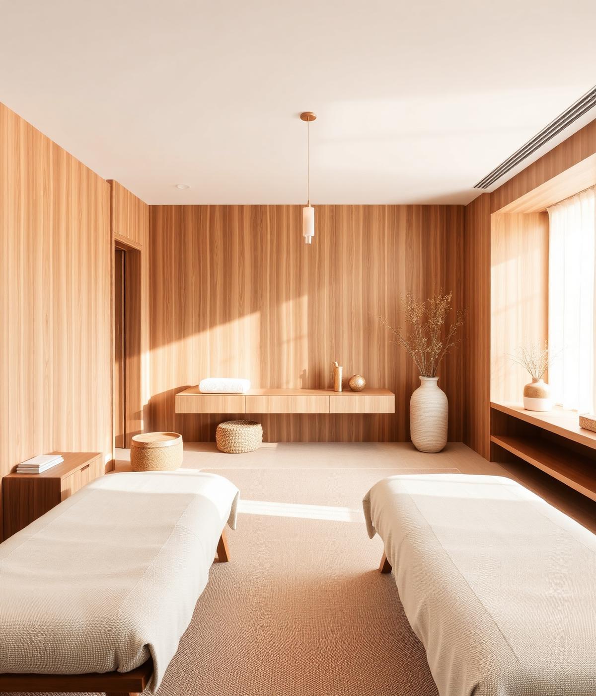 The Ethos sanctuary — a bright therapeutic space with natural wood and linen